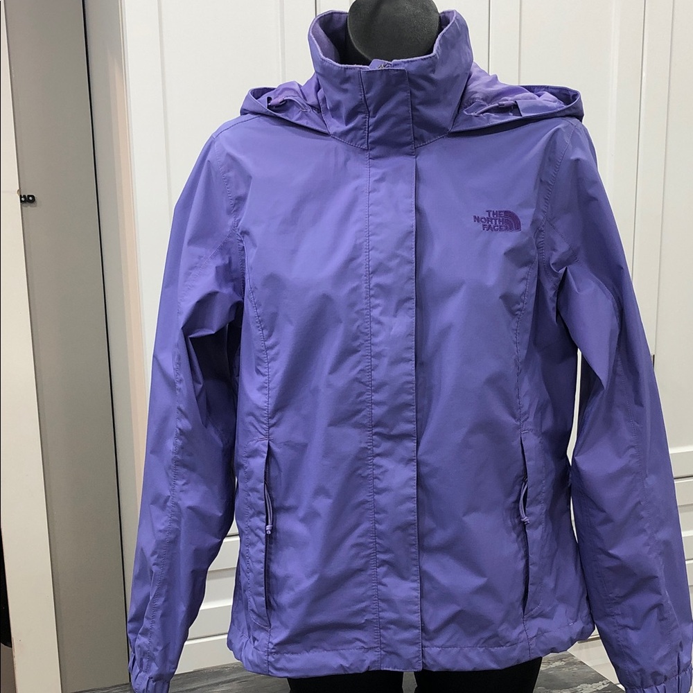 The North Face DryVent Tuck-Away Hooded Shell Jacket – Purple – Women’s Small